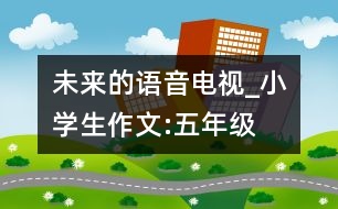 未來的語音電視_小學(xué)生作文:五年級(jí)