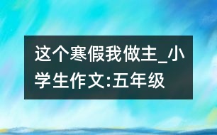 這個寒假我做主_小學生作文:五年級