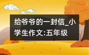 給爺爺的一封信_小學生作文:五年級