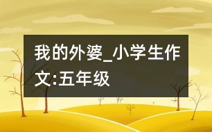 我的外婆_小學生作文:五年級