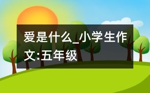 愛是什么_小學(xué)生作文:五年級