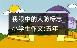 我眼中的“人防標(biāo)志”_小學(xué)生作文:五年級(jí)