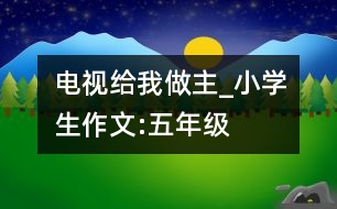 電視給我做主_小學生作文:五年級