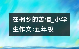 在桐鄉(xiāng)的苦惱_小學(xué)生作文:五年級