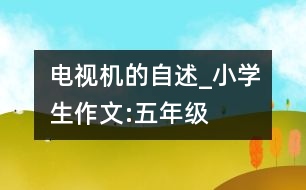 電視機(jī)的自述_小學(xué)生作文:五年級(jí)