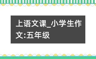 上語(yǔ)文課_小學(xué)生作文:五年級(jí)