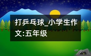 打乒乓球_小學(xué)生作文:五年級(jí)