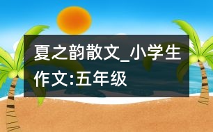 夏之韻（散文）_小學(xué)生作文:五年級