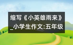 縮寫《小英雄雨來》_小學(xué)生作文:五年級(jí)