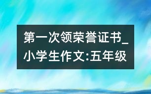 第一次領榮譽證書_小學生作文:五年級