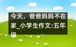 今天，爸爸媽媽不在家_小學(xué)生作文:五年級