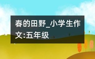 春的田野_小學(xué)生作文:五年級(jí)