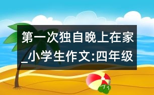 第一次獨自晚上在家_小學(xué)生作文:四年級