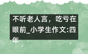 不聽(tīng)老人言，吃虧在眼前_小學(xué)生作文:四年級(jí)