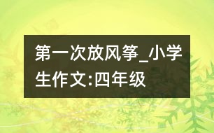 第一次放風(fēng)箏_小學(xué)生作文:四年級(jí)