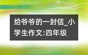 給爺爺?shù)囊环庑臺小學生作文:四年級