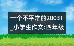 一個不平常的2003！_小學(xué)生作文:四年級