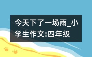 今天下了一場雨_小學(xué)生作文:四年級