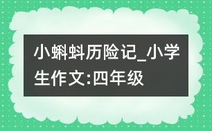 小蝌蚪歷險記_小學(xué)生作文:四年級