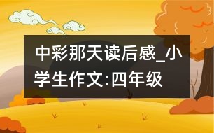 中彩那天讀后感_小學(xué)生作文:四年級(jí)