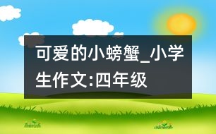 可愛的小螃蟹_小學(xué)生作文:四年級