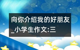 向你介紹我的“好朋友”_小學(xué)生作文:三年級(jí)