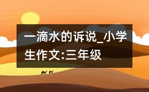 一滴水的訴說_小學(xué)生作文:三年級