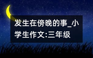 發(fā)生在傍晚的事_小學(xué)生作文:三年級