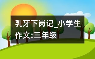 乳牙下崗記_小學(xué)生作文:三年級(jí)