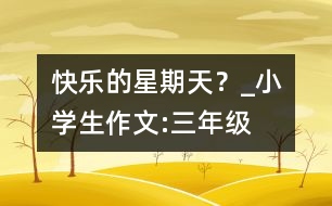 快樂的星期天？_小學(xué)生作文:三年級