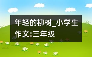 年輕的柳樹_小學(xué)生作文:三年級