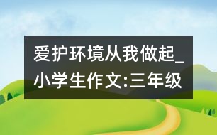 愛護環(huán)境從我做起_小學(xué)生作文:三年級