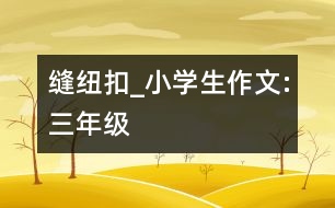 縫紐扣_小學(xué)生作文:三年級