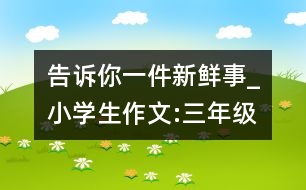 告訴你一件新鮮事_小學(xué)生作文:三年級