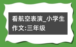 看航空表演_小學生作文:三年級