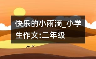 快樂的小雨滴_小學(xué)生作文:二年級