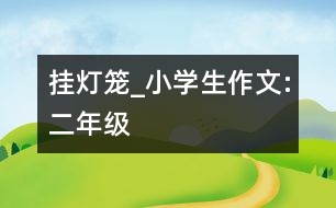 掛燈籠_小學(xué)生作文:二年級(jí)