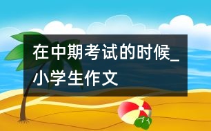 在中期考試的時候_小學(xué)生作文