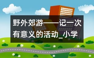 野外郊游――記一次有意義的活動(dòng)_小學(xué)生作文