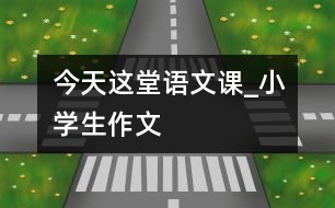 今天這堂語(yǔ)文課_小學(xué)生作文