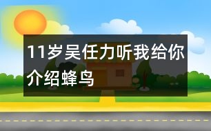 11歲吳任力：聽(tīng)我給你介紹蜂鳥