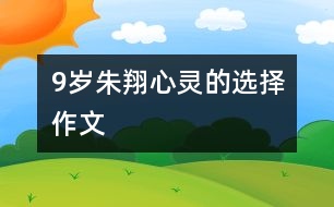 9歲朱翔：心靈的選擇（作文）