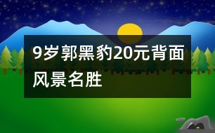 9歲郭黑豹：20元背面風(fēng)景名勝