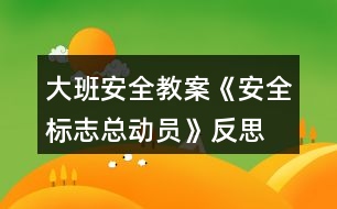 大班安全教案《安全標志總動員》反思