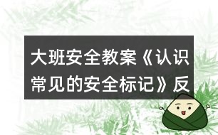 大班安全教案《認識常見的安全標記》反思