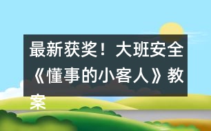 最新獲獎(jiǎng)！大班安全《懂事的小客人》教案反思