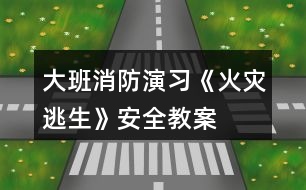 大班消防演習(xí)《火災(zāi)逃生》安全教案