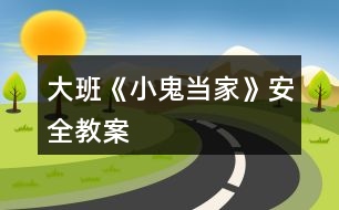 大班《小鬼當(dāng)家》安全教案