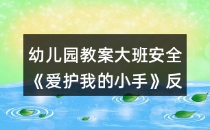 幼兒園教案大班安全《愛(ài)護(hù)我的小手》反思