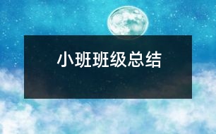 小班班級總結